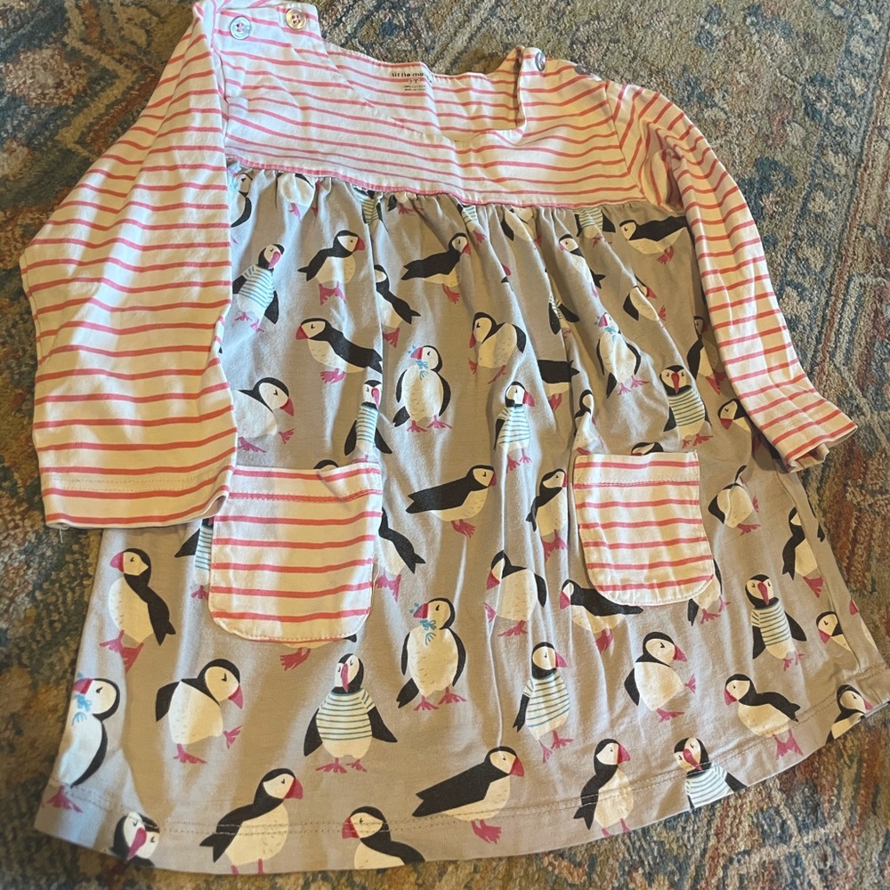 Little Maven 3T Puffin 3/4 Sleeve Tunic With Pockets- VGUC